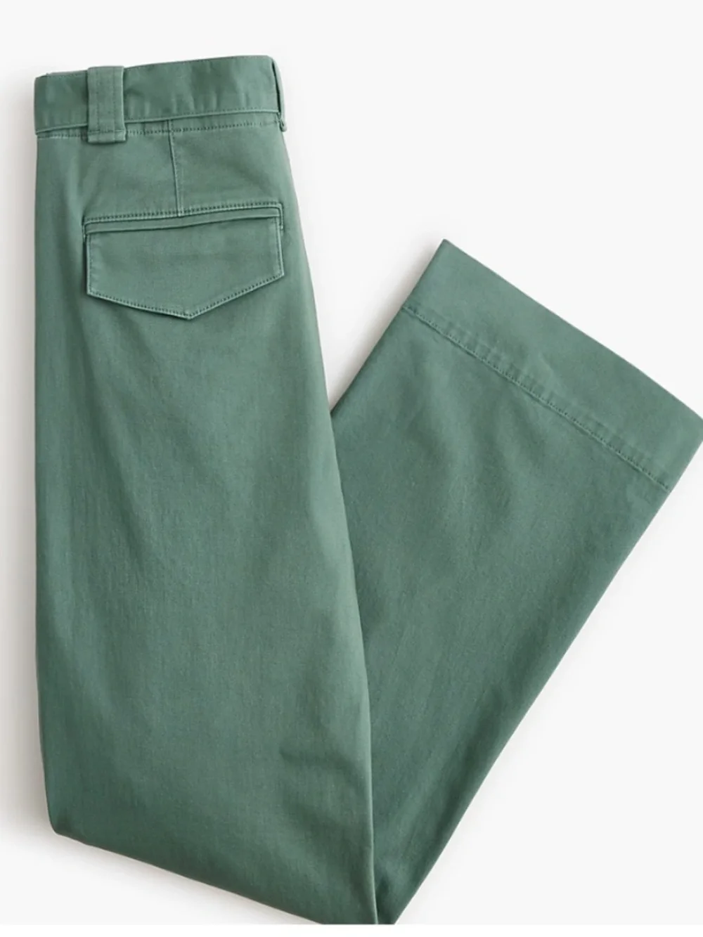 J.Crew Chambray Wide-Leg Cropped Tie-Waist Pants Teal Aqua - Size 12